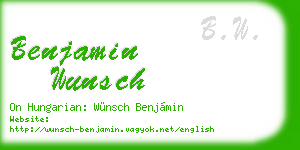benjamin wunsch business card