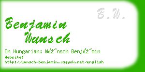 benjamin wunsch business card